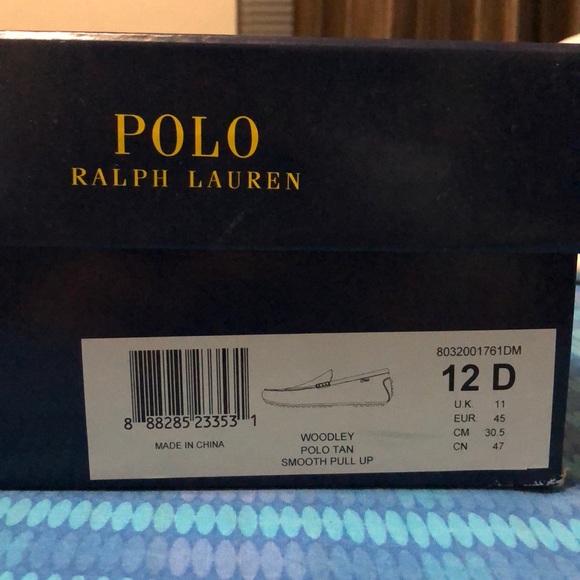 Ralph Lauren Woodley Tan Smooth Pull Up Loafers - Picture 6 of 7
